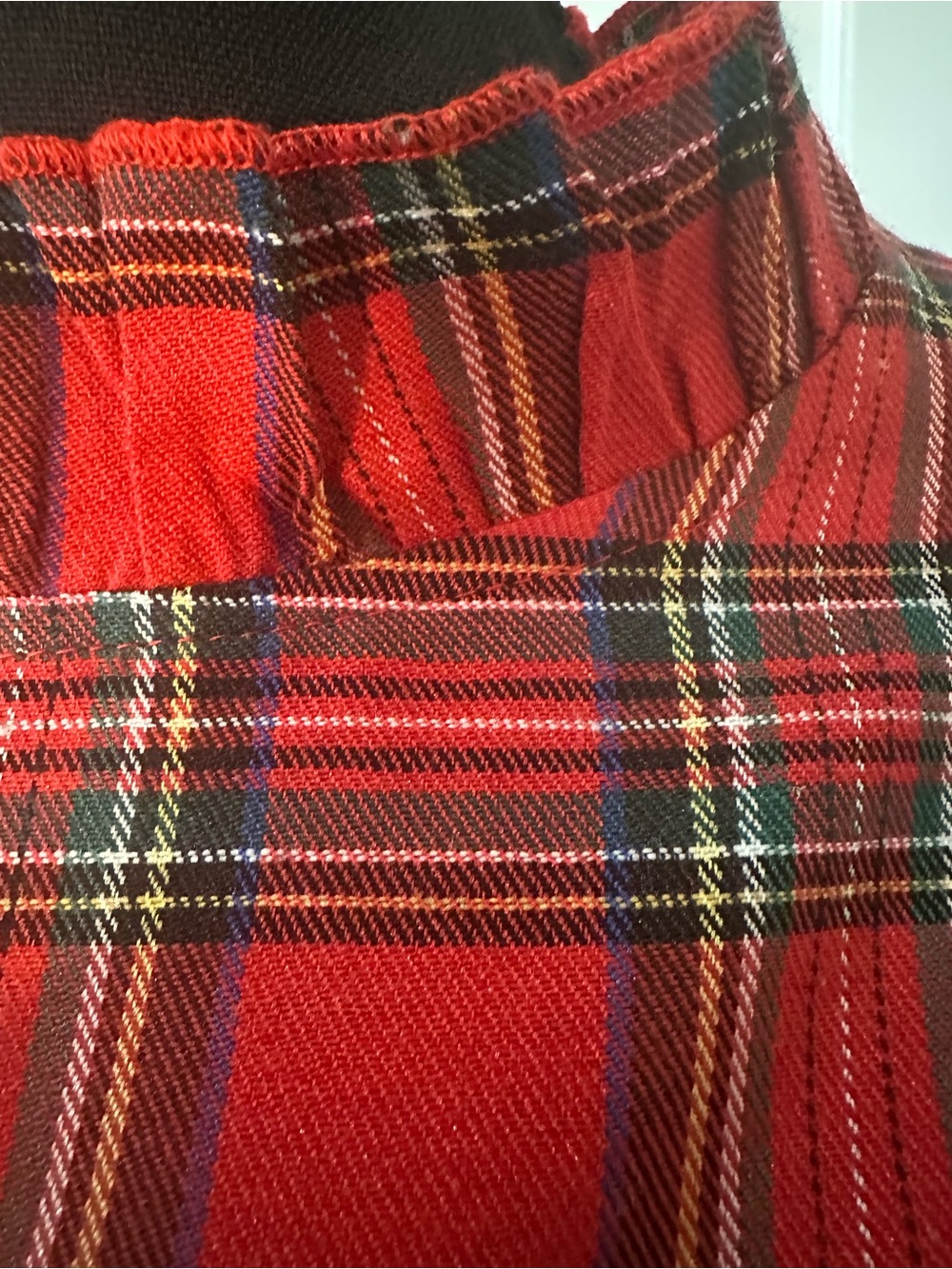 Red Plaid Ruffle-Yoke Top - Picture 4 of 6